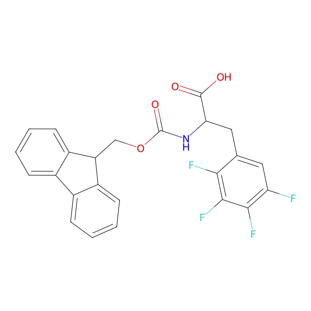 (2S)-2-({[(9H-fluoren-9-yl)methoxy]carbonyl}amino)-3-(2,3,4,5-tetrafluorophenyl)propanoic acid molecular structure, CAS 1093786-42-5