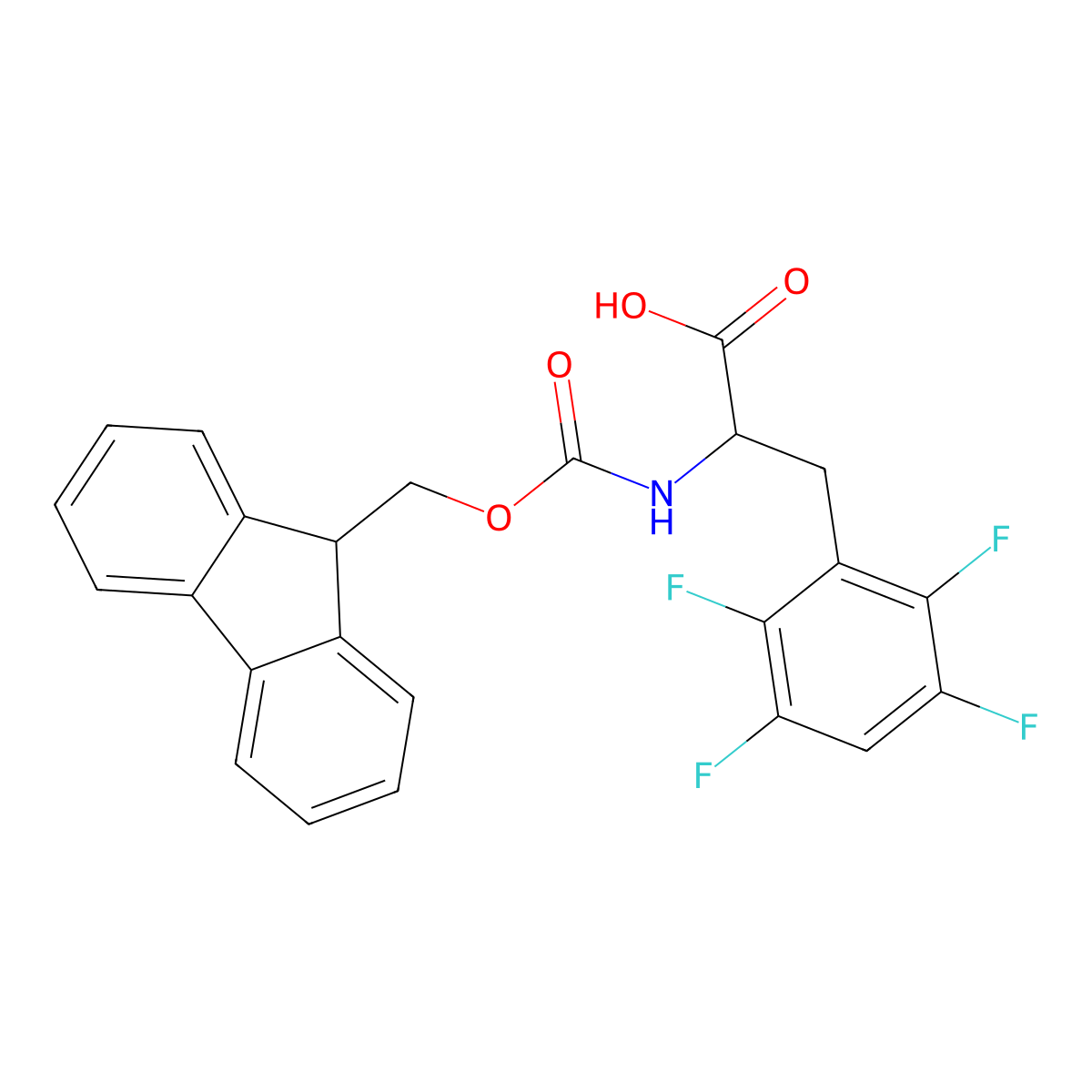 (2S)-2-({[(9H-fluoren-9-yl)methoxy]carbonyl}amino)-3-(2,3,5,6-tetrafluorophenyl)propanoic acid molecular structure, CAS 1093786-45-8