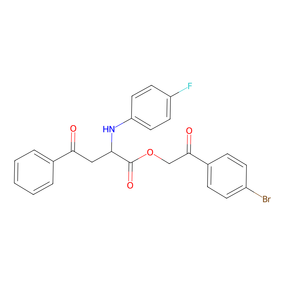 2-(4-Bromophenyl)-2-oxoethyl 2-[(4-fluorophenyl)amino]-4-oxo-4-phenylbutanoate molecular structure, CAS 1093814-18-6