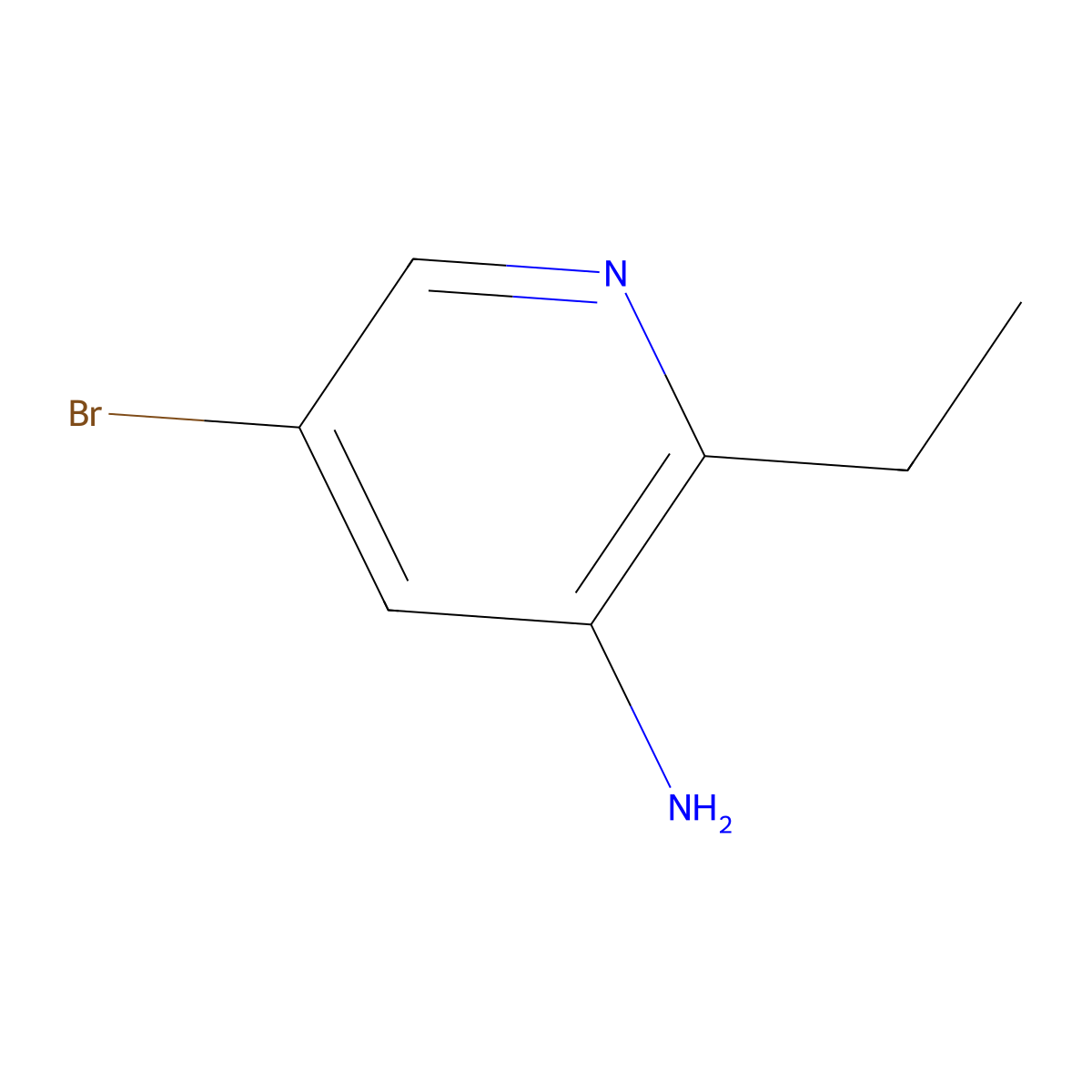 3-Amino-5-bromo-2-ethylpyridine molecular structure, CAS 1093819-32-9