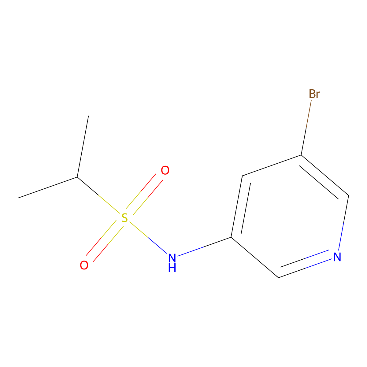 N-(5-Bromopyridin-3-yl)propane-2-sulfonamide molecular structure, CAS 1093819-33-0