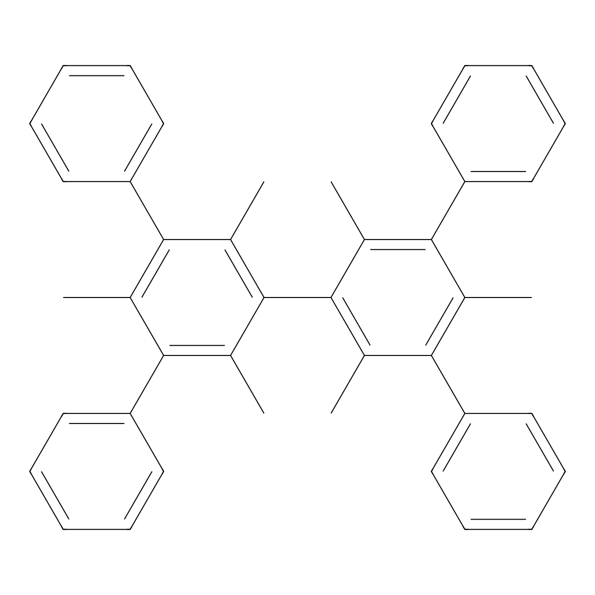 2',2'',4',4'',6',6''-Hexamethyl-5',5''-diphenyl-1,1':3',1'':3'',1'''-quaterphenyl molecular structure, CAS 1093856-23-5