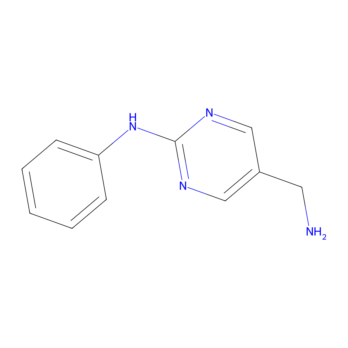 5-(Aminomethyl)-N-phenylpyrimidin-2-amine molecular structure, CAS 1093860-47-9