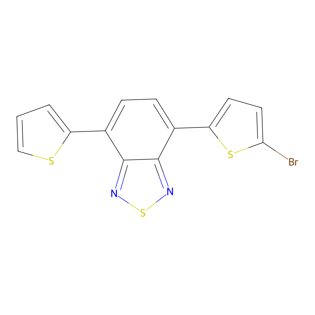 4-(5-Bromothiophen-2-yl)-7-(thiophen-2-yl)benzo[c][1,2,5]thiadiazole molecular structure, CAS 1093862-55-5