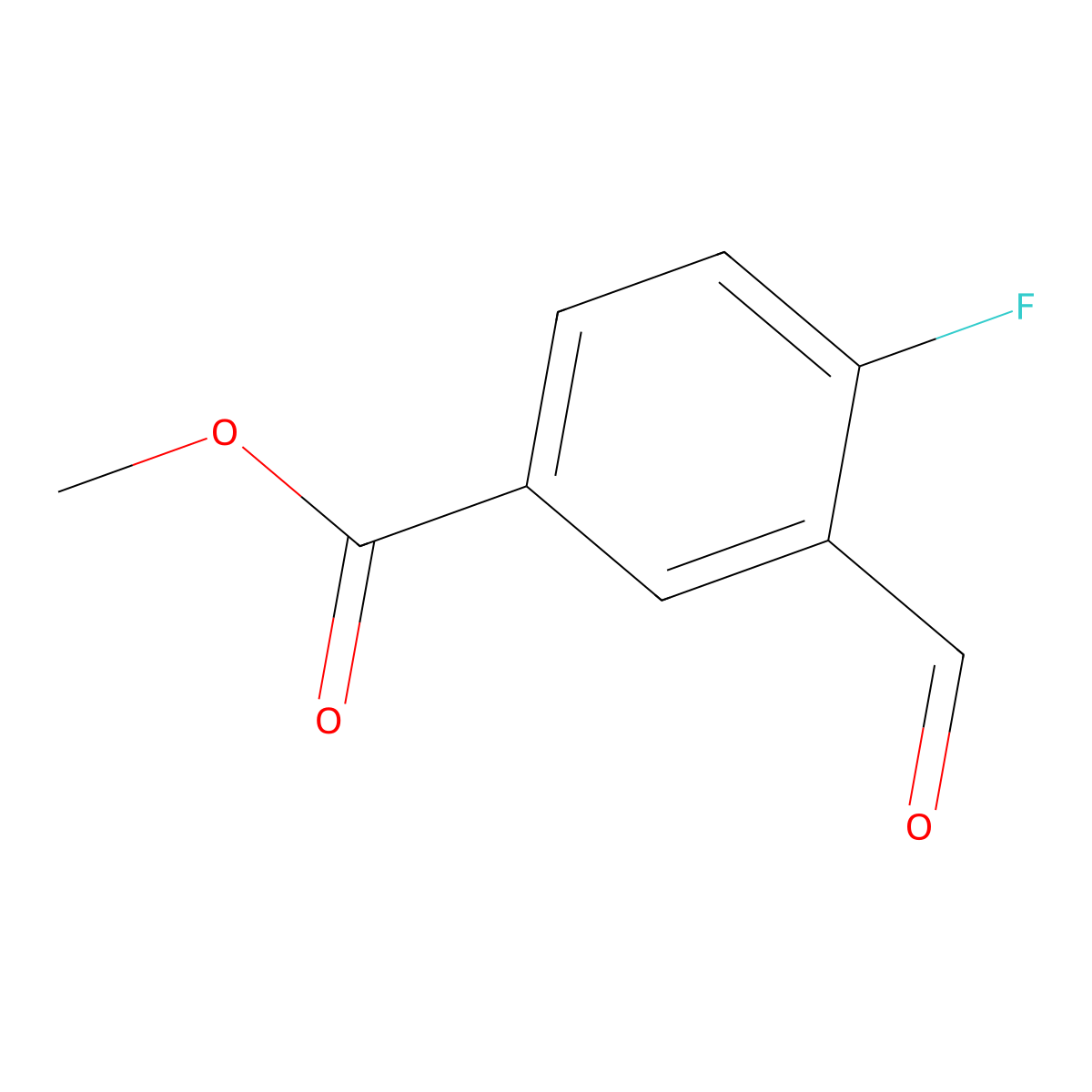 Methyl 4-fluoro-3-formylbenzoate molecular structure, CAS 1093865-65-6