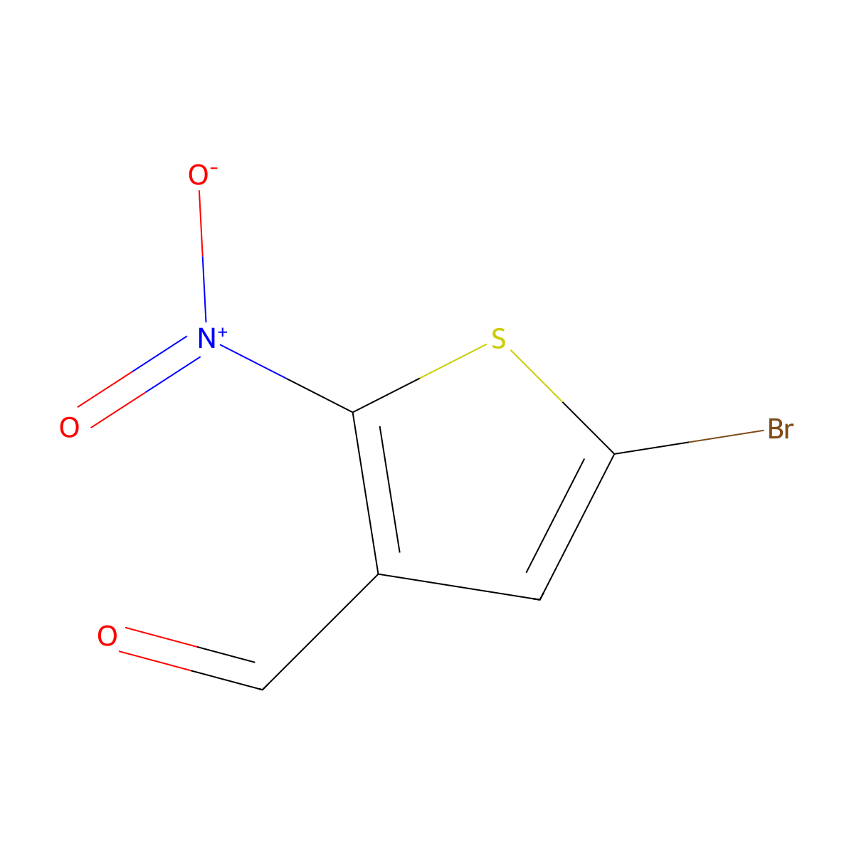 5-Bromo-2-nitrothiophene-3-carbaldehyde molecular structure, CAS 1093878-18-2