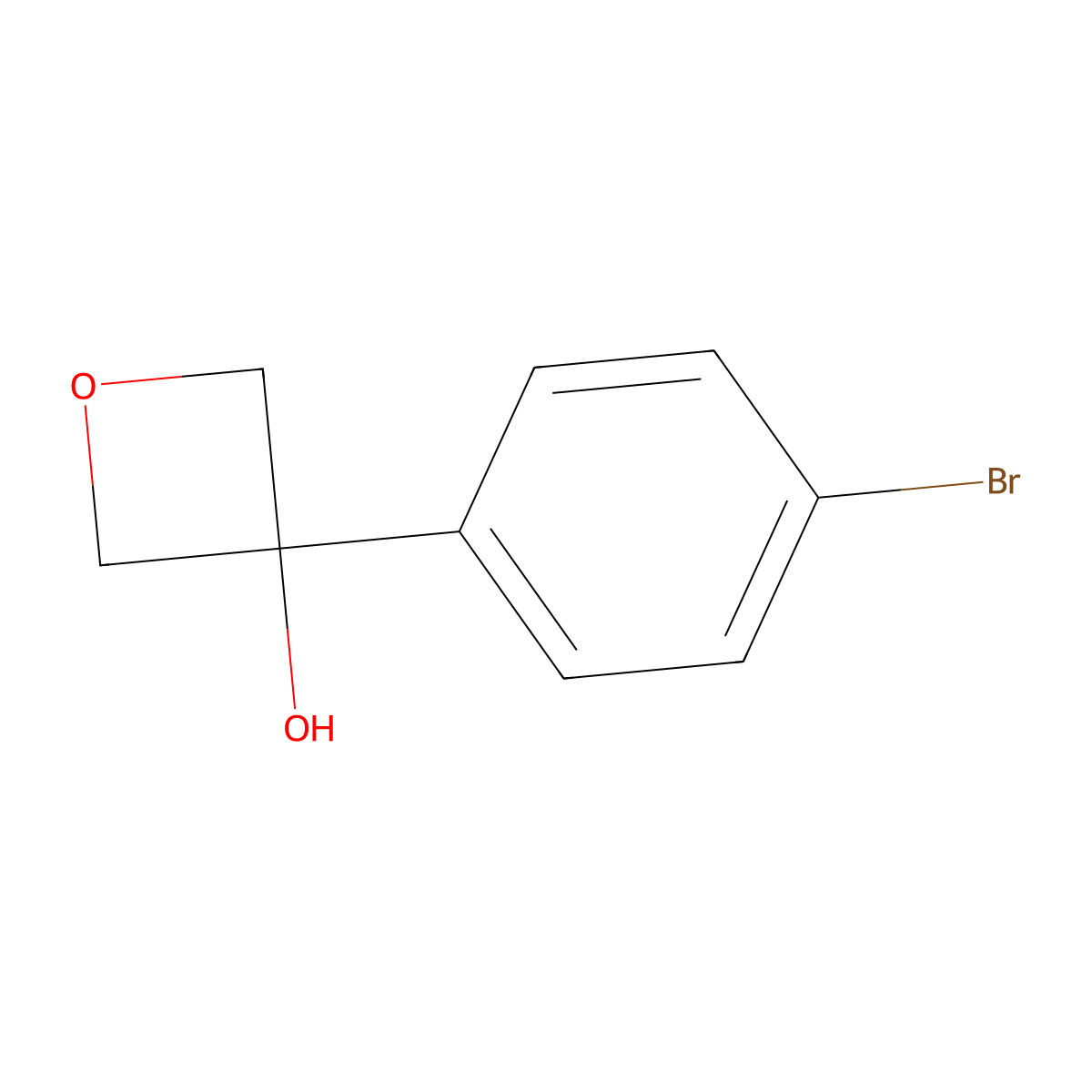 3-(4-Bromophenyl)oxetan-3-ol molecular structure, CAS 1093878-32-0