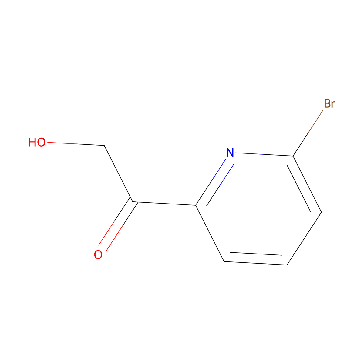 1-(6-Bromopyridin-2-yl)-2-hydroxyethanone molecular structure, CAS 1093879-15-2