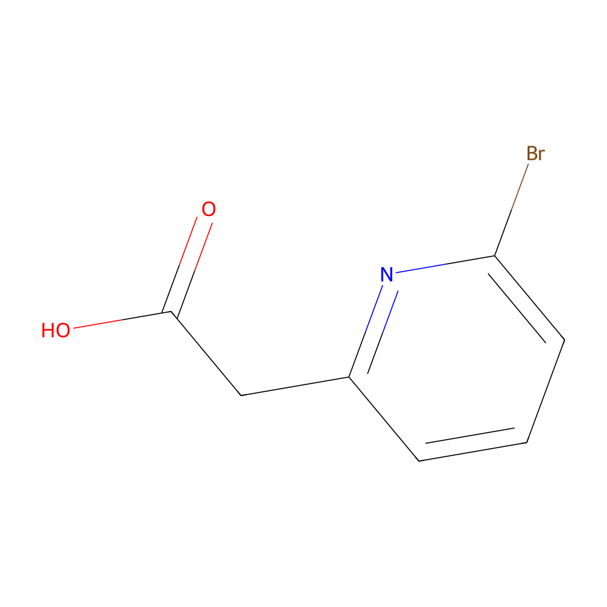 2-(6-Bromopyridin-2-yl)acetic acid molecular structure, CAS 1093879-46-9