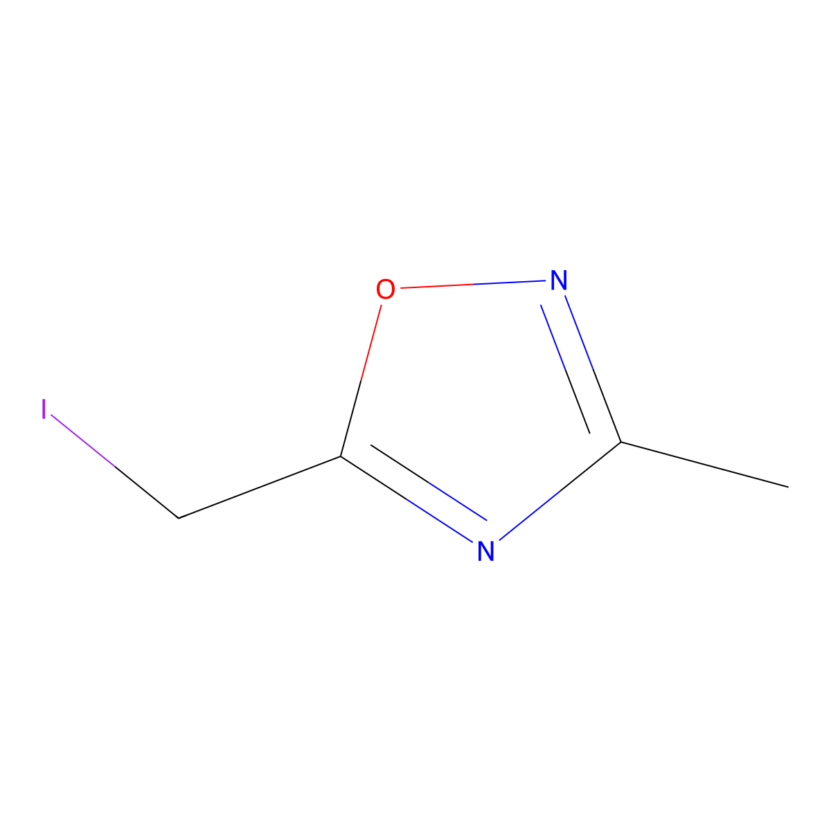 5-(Iodomethyl)-3-methyl-1,2,4-oxadiazole molecular structure, CAS 1093879-48-1