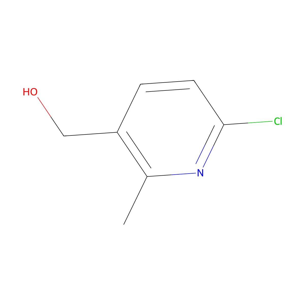(6-Chloro-2-methylpyridin-3-yl)methanol molecular structure, CAS 1093879-95-8