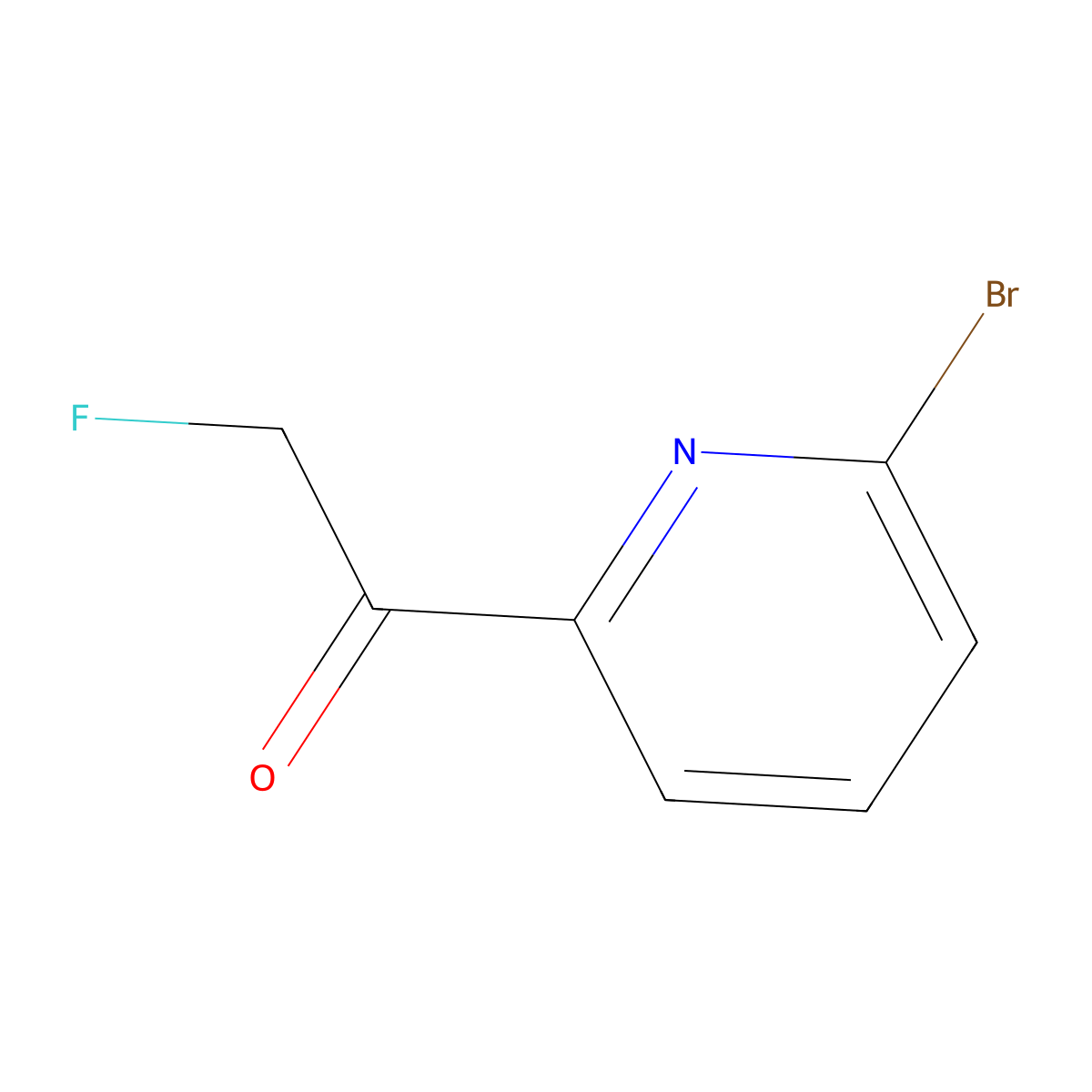 1-(6-Bromopyridin-2-yl)-2-fluoroethanone molecular structure, CAS 1093880-25-1