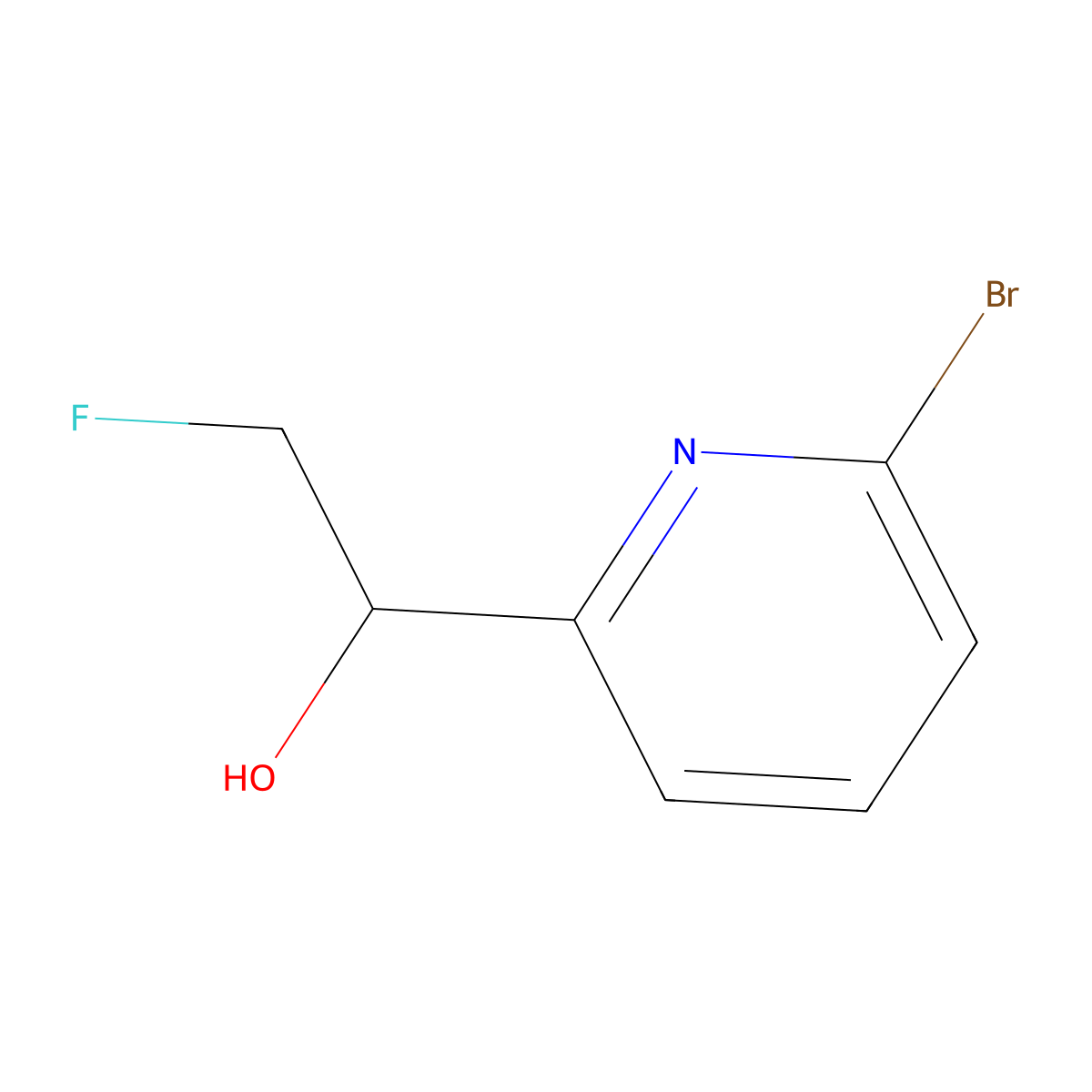 1-(6-Bromopyridin-2-yl)-2-fluoroethanol molecular structure, CAS 1093880-26-2