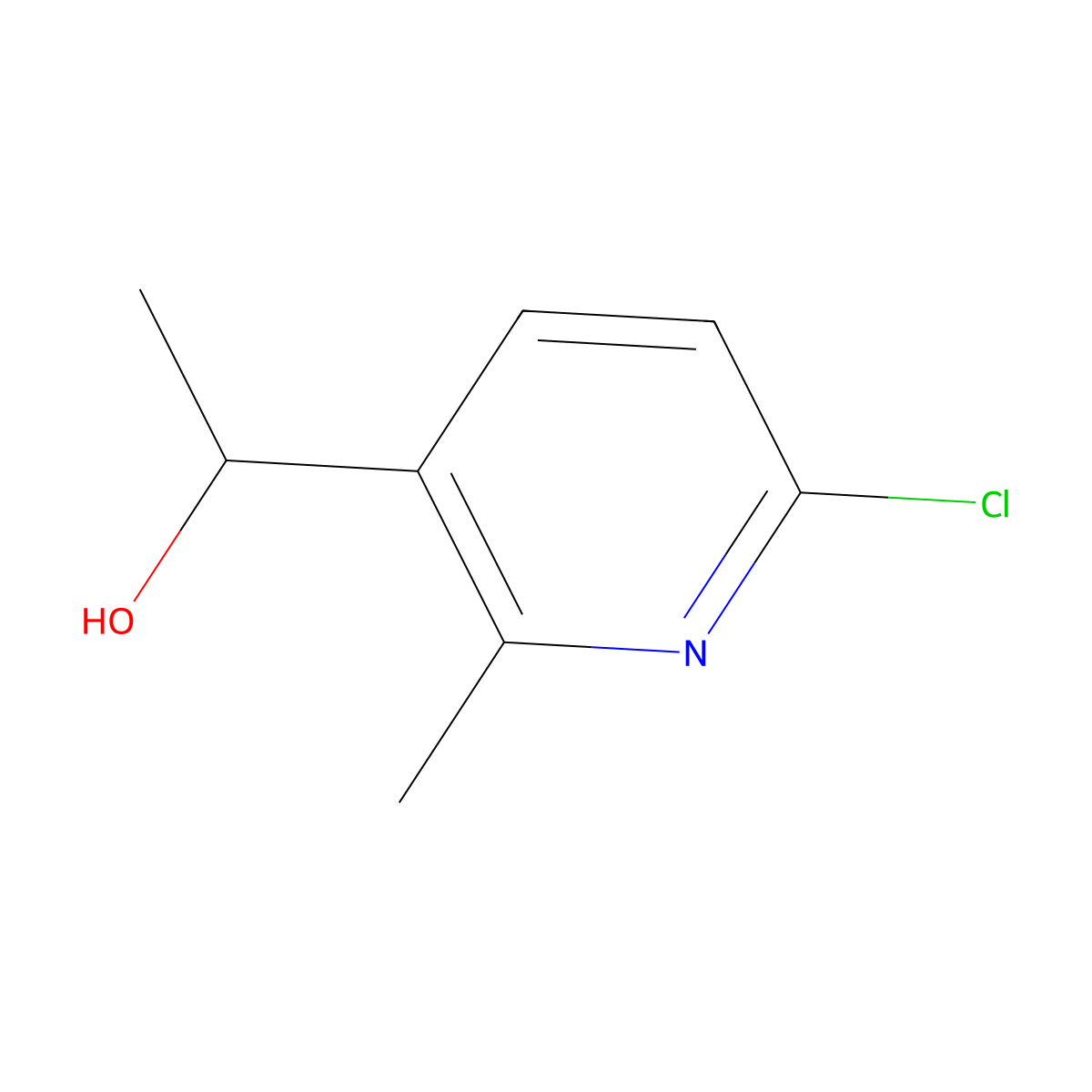 1-(6-Chloro-2-methylpyridin-3-yl)ethanol molecular structure, CAS 1093880-33-1