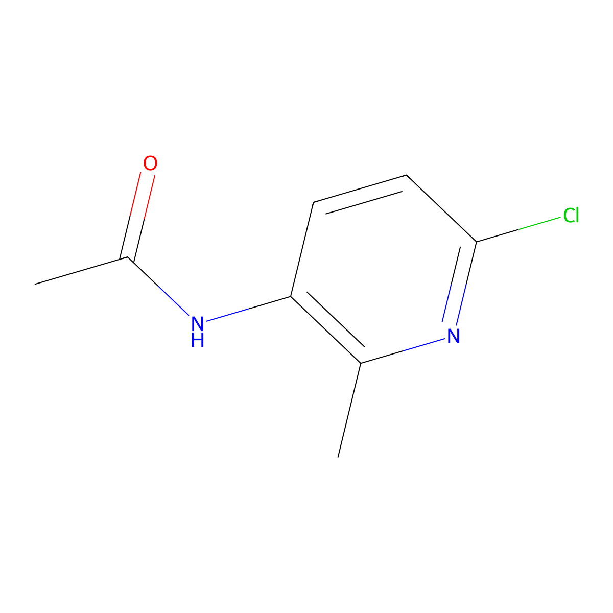 N-(6-chloro-2-methylpyridin-3-yl)acetamide molecular structure, CAS 1093880-44-4
