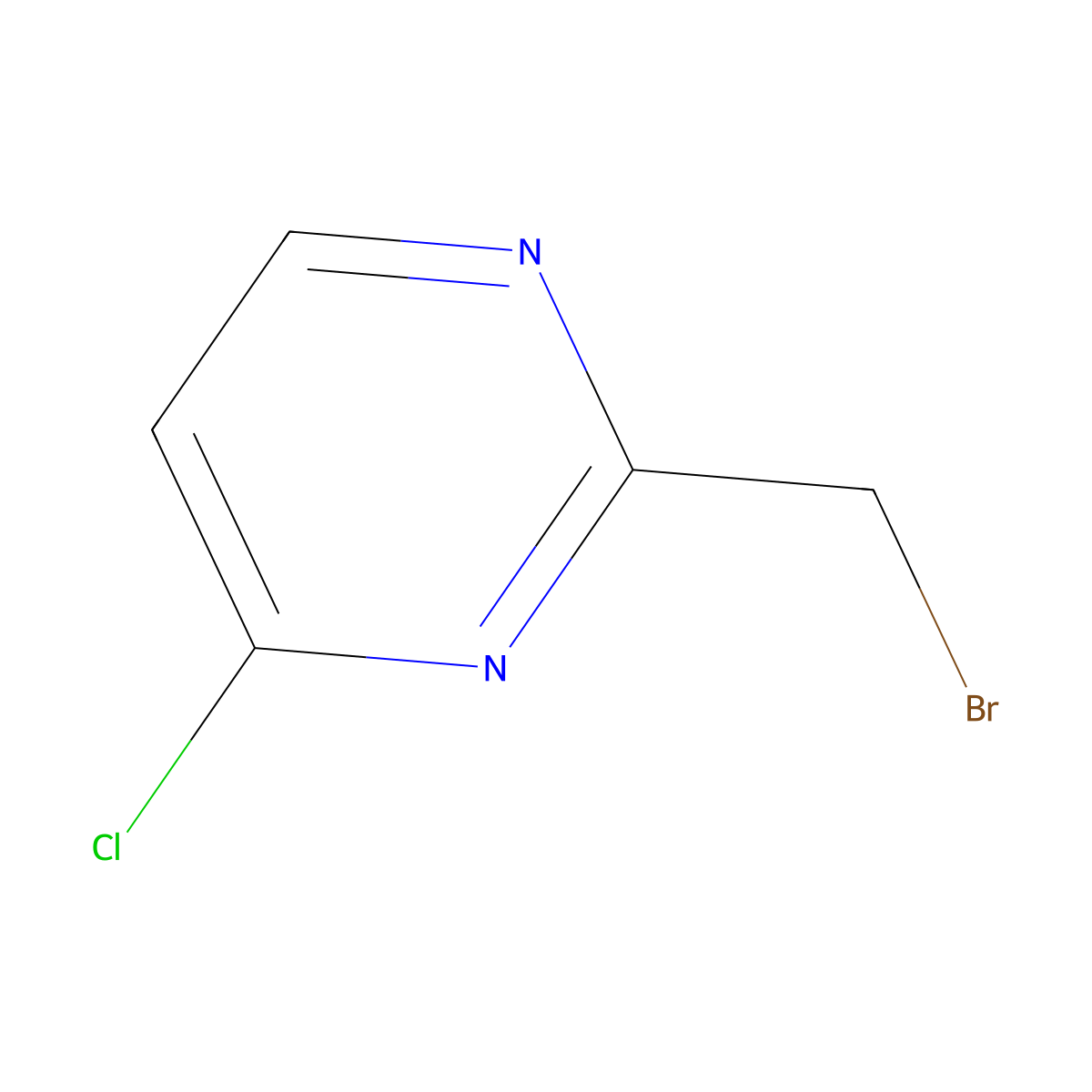 2-(Bromomethyl)-4-chloropyrimidine molecular structure, CAS 1093880-93-3