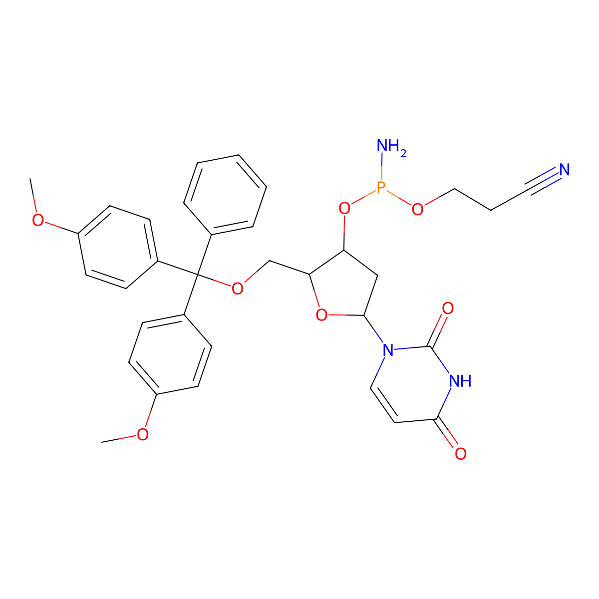 Dmt-du amidite 0.25g, ab, single molecular structure, CAS 109389-30-2