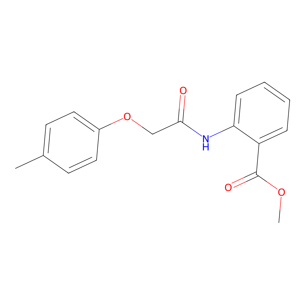 Methyl 2-(((4-methylphenoxy)acetyl)amino)benzoate molecular structure, CAS 109393-46-6