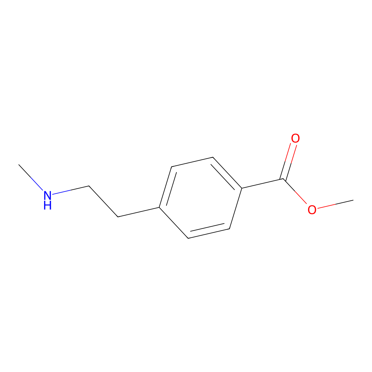 Methyl 4-[2-(methylamino)ethyl]benzoate molecular structure, CAS 1093938-00-1