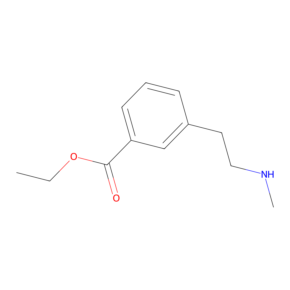Ethyl 3-[2-(methylamino)ethyl]benzoate molecular structure, CAS 1093938-06-7
