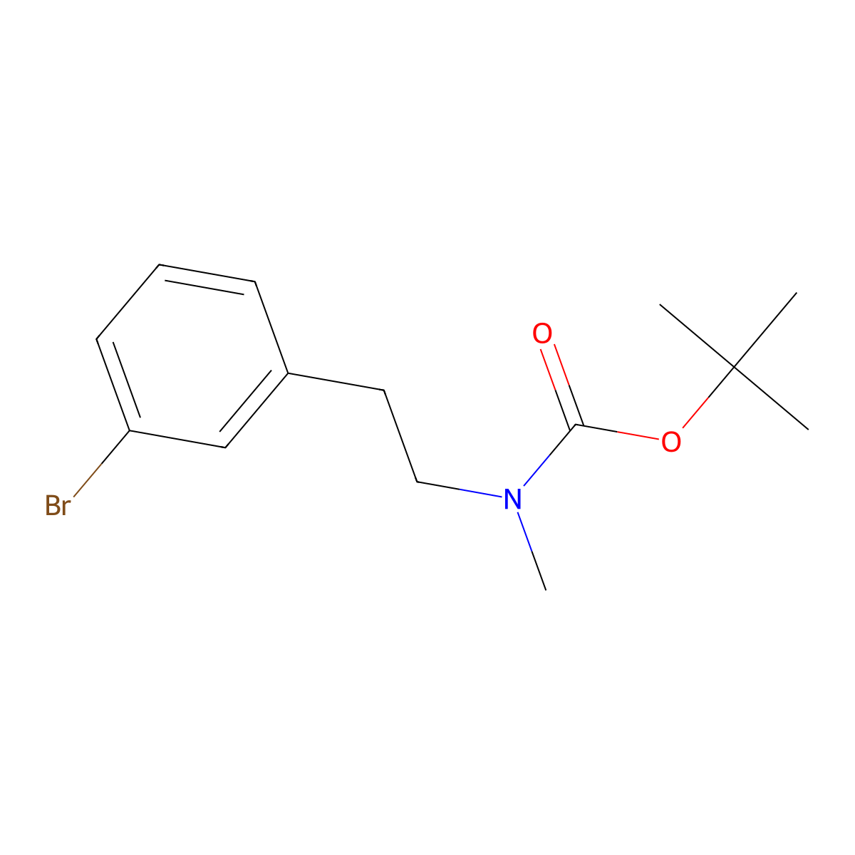 N-Boc-N-methyl-3-bromophenethylamine molecular structure, CAS 1093938-87-4
