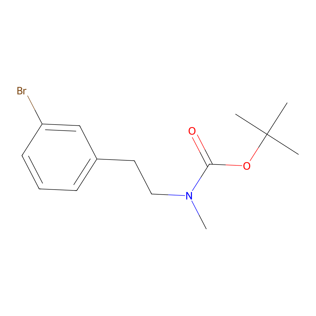 N-Boc-N-methyl-3-bromophenethylamine molecular structure, CAS 1093938-87-4