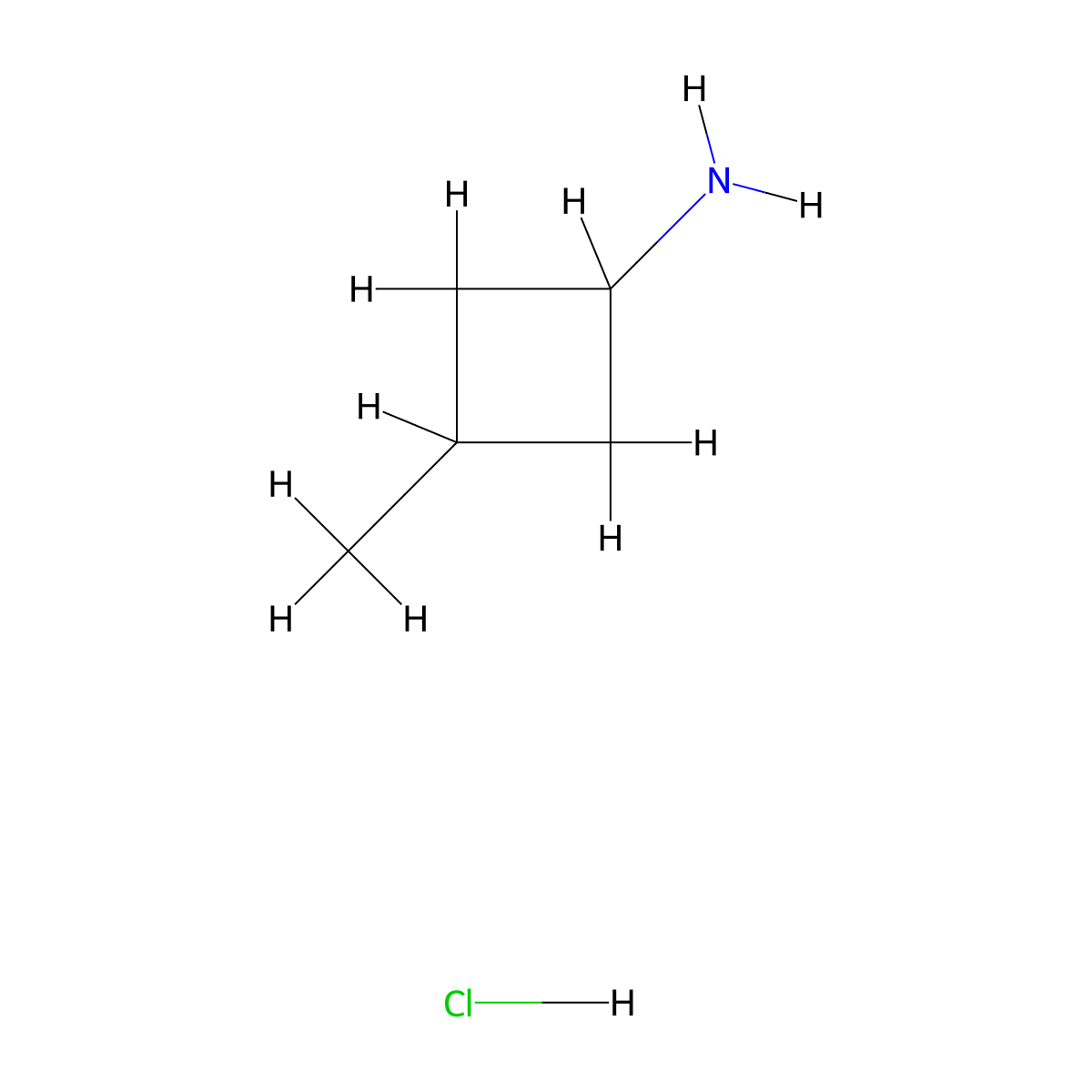 3-Methylcyclobutan-1-amine hydrochloride molecular structure, CAS 1093951-55-3