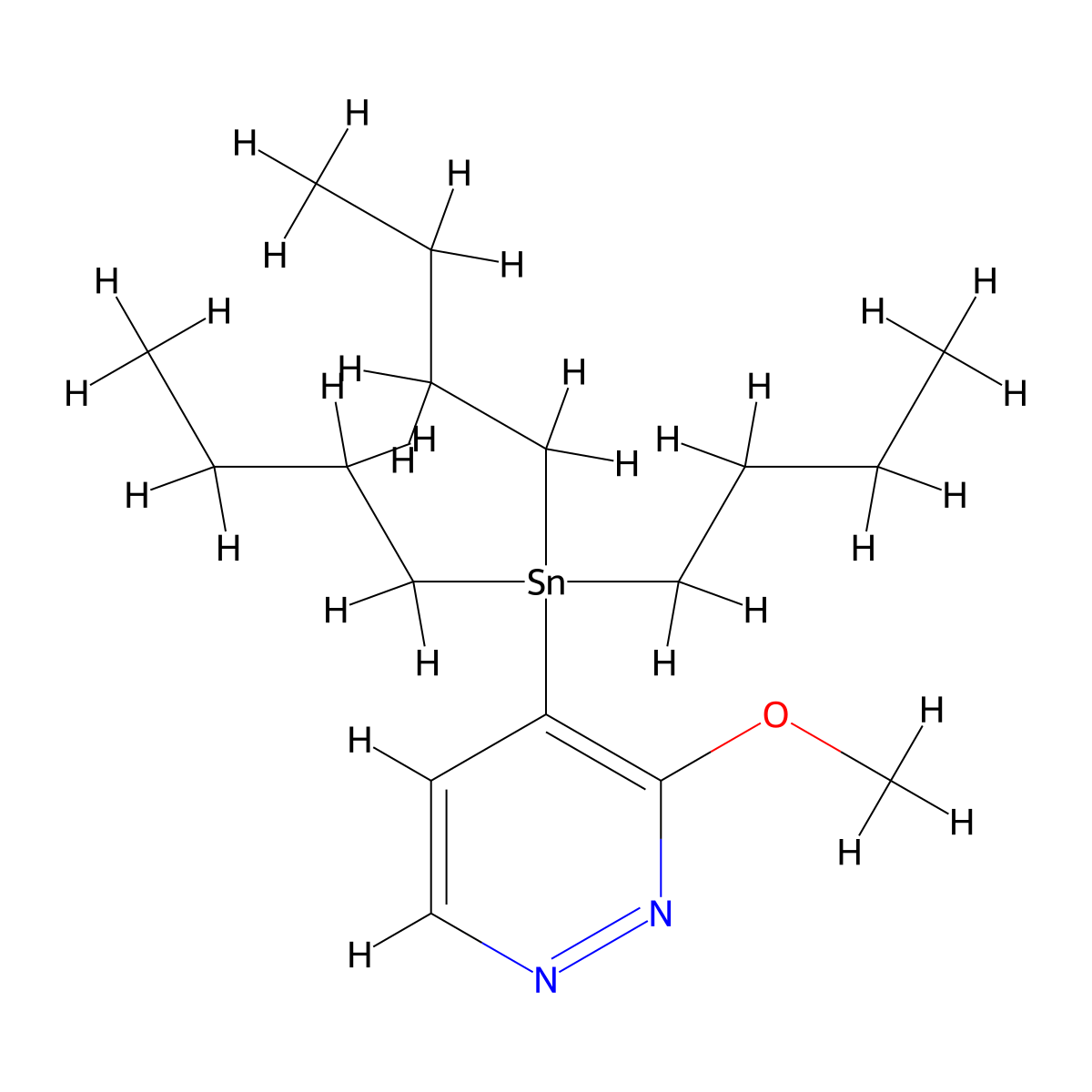 3-Methoxy-4-(tributylstannyl)pyridazine molecular structure, CAS 1093951-68-8
