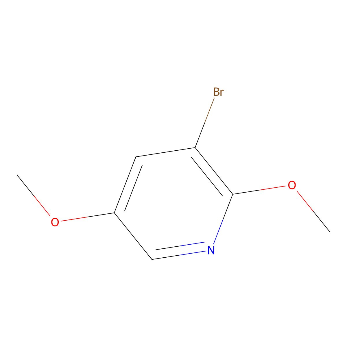3-Bromo-2,5-dimethoxypyridine molecular structure, CAS 1093951-75-7