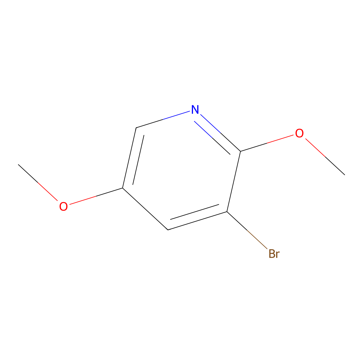 3-Bromo-2,5-dimethoxypyridine molecular structure, CAS 1093951-75-7