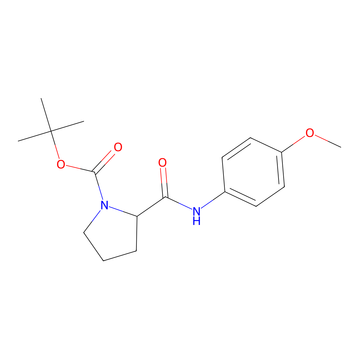 Tert-butyl 2-[(4-methoxyphenyl)carbamoyl]pyrrolidine-1-carboxylate molecular structure, CAS 1093957-22-2