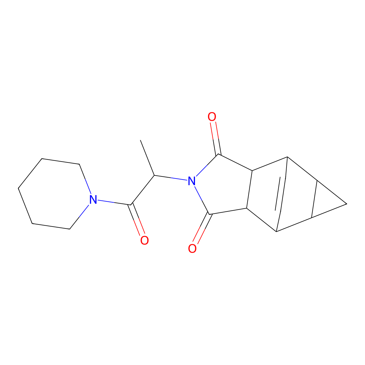 2-[1-oxo-1-(piperidin-1-yl)propan-2-yl]hexahydro-4,6-ethenocyclopropa[f]isoindole-1,3(2H,3aH)-dione molecular structure, CAS 1093957-23-3