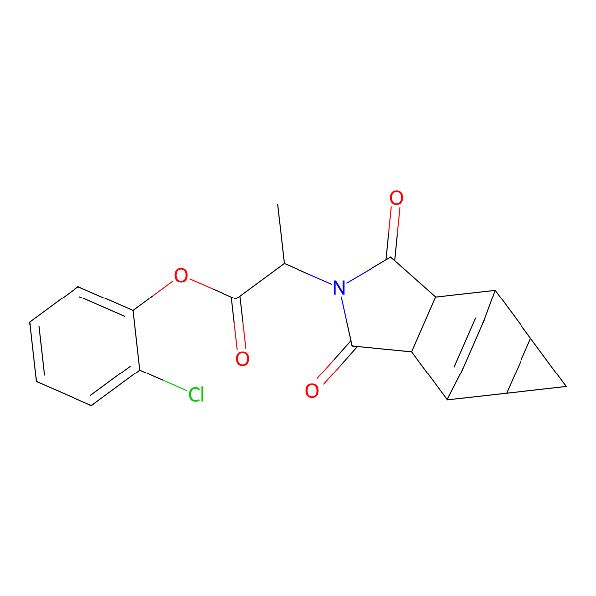2-chlorophenyl 2-(1,3-dioxooctahydro-4,6-ethenocyclopropa[f]isoindol-2(1H)-yl)propanoate molecular structure, CAS 1093959-56-8