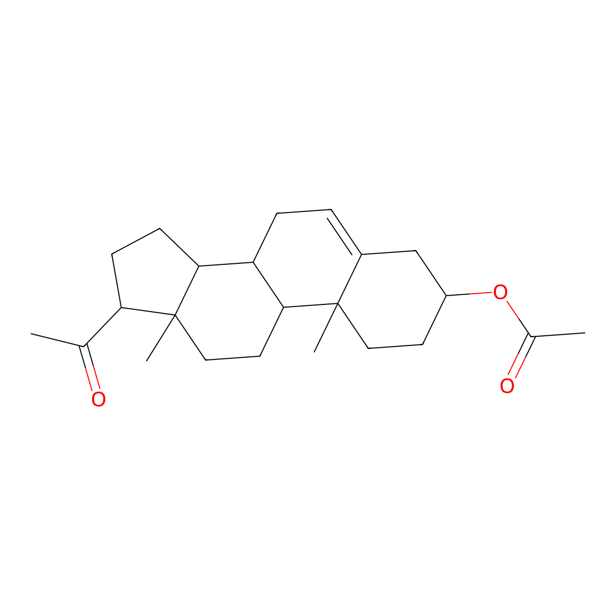 20-Oxopregn-5-en-3-yl acetate molecular structure, CAS 1093959-59-1
