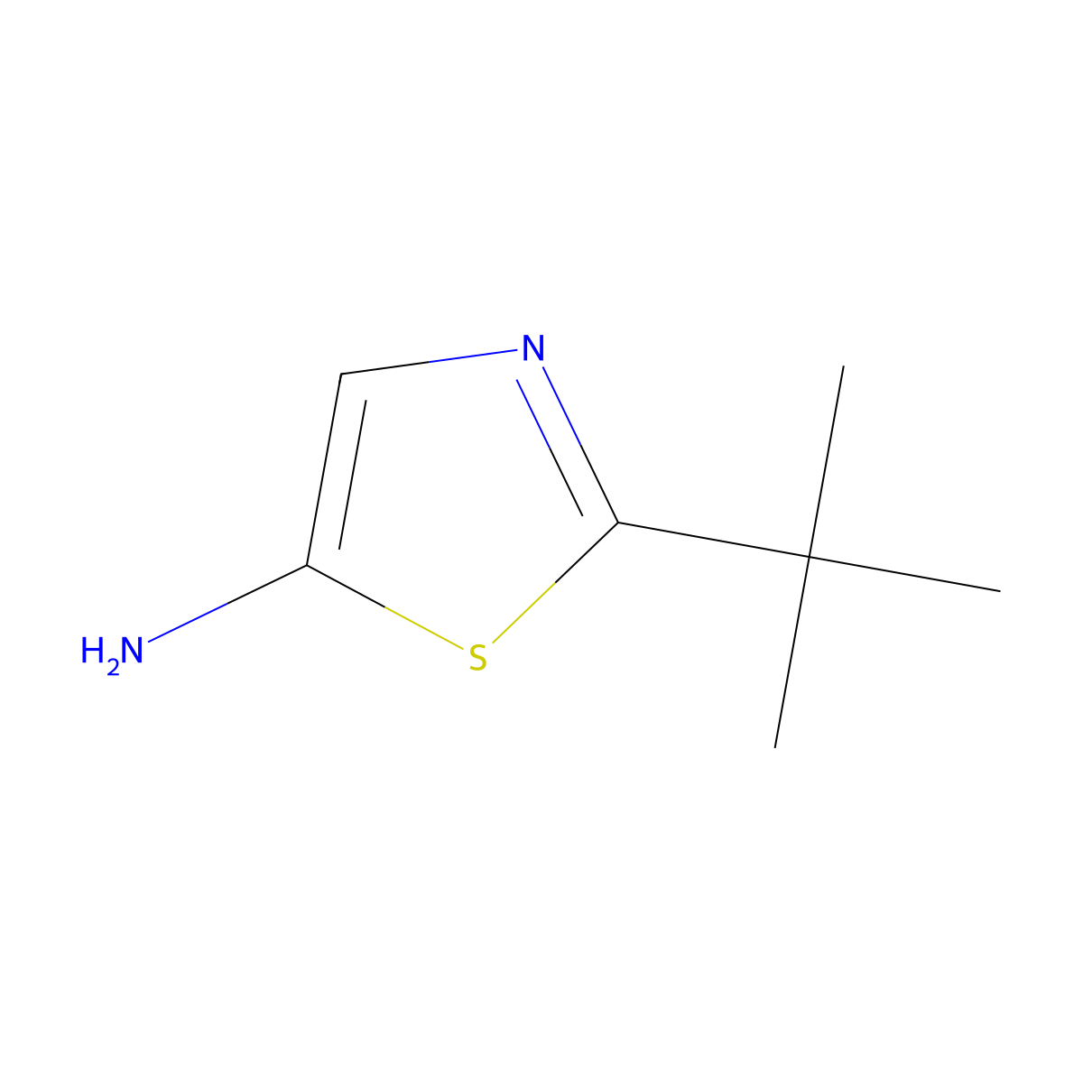 2-(tert-Butyl)thiazol-5-amine molecular structure, CAS 1093961-04-6