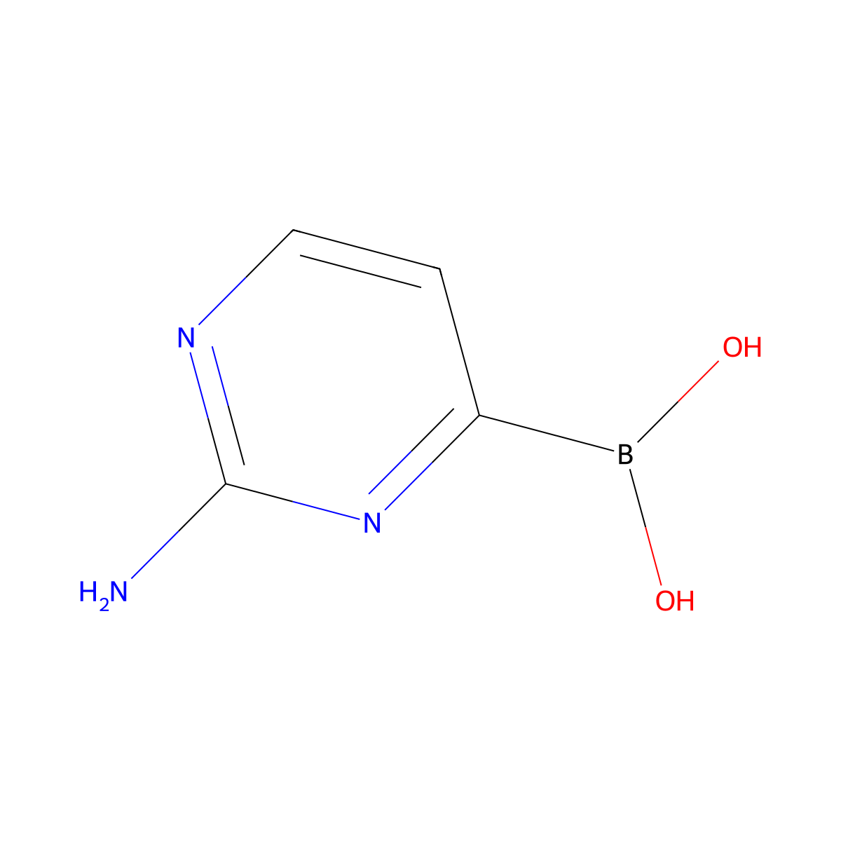 (2-Aminopyrimidin-4-yl)boronic acid molecular structure, CAS 1093961-43-3
