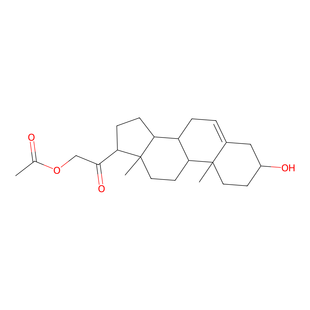 3-Hydroxy-20-oxopregn-5-en-21-yl acetate molecular structure, CAS 1093964-35-2