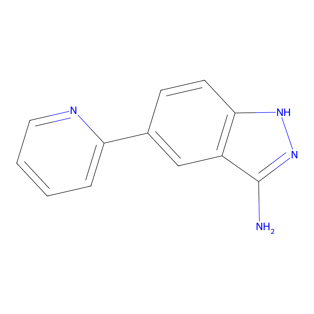 5-(2-pyridinyl)-1H-Indazol-3-amine molecular structure, CAS 1093965-33-3