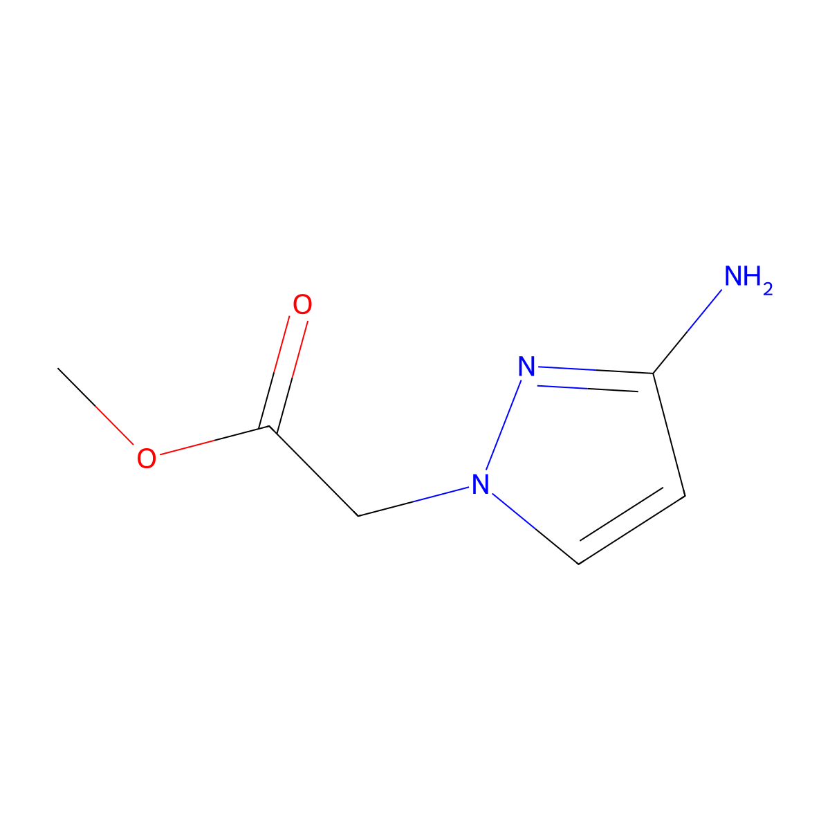 methyl 2-(3-amino-1H-pyrazol-1-yl)acetate molecular structure, CAS 1093967-39-5