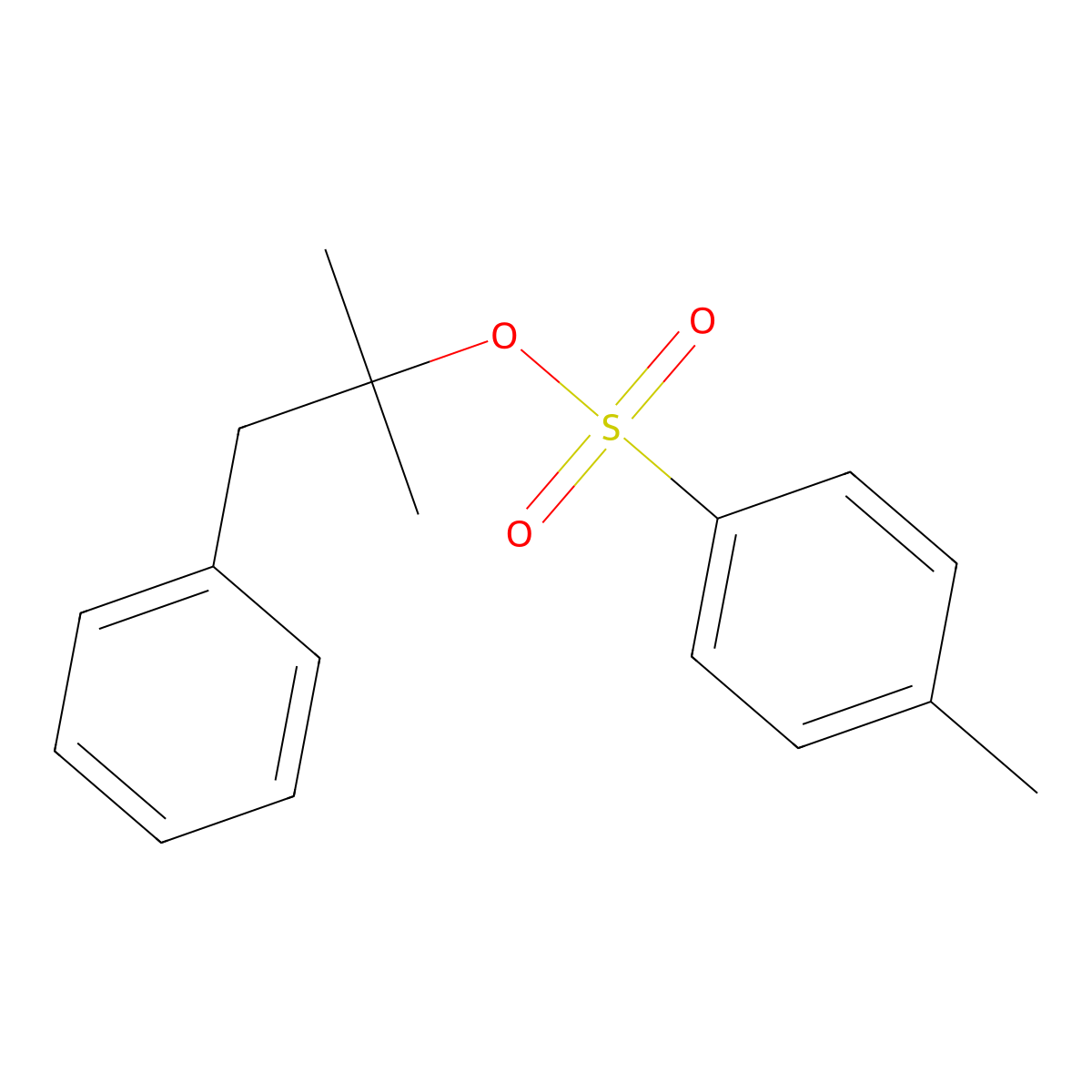 2-Methyl-1-phenylpropan-2-yl 4-methylbenzene-1-sulfonate molecular structure, CAS 109397-54-8