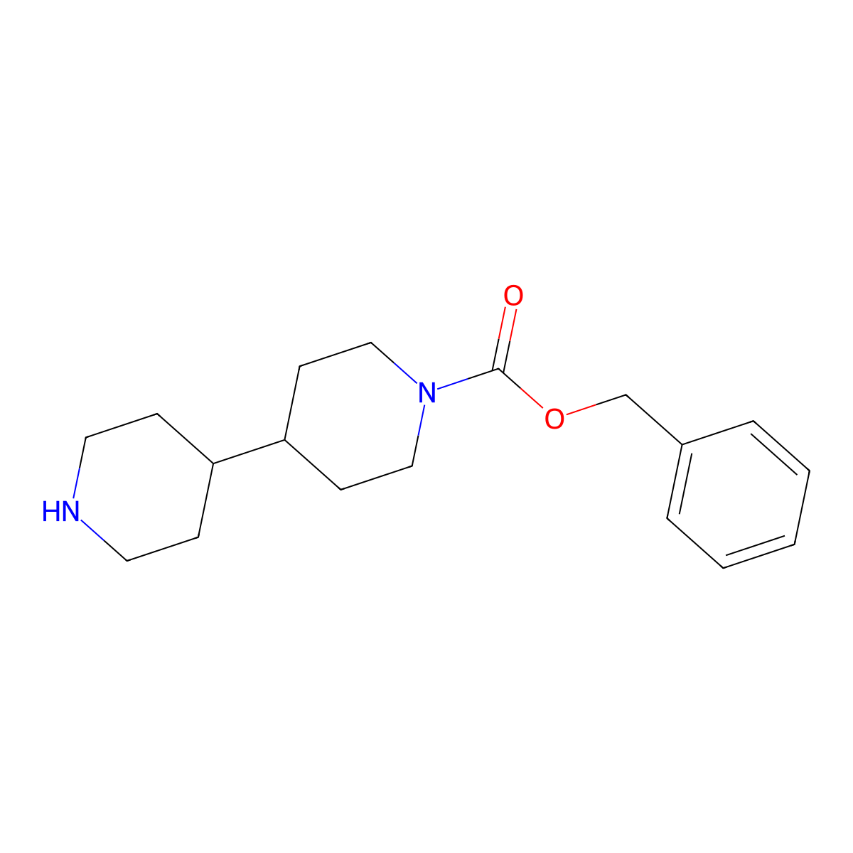 N-Cbz-4,4'-bipiperidine molecular structure, CAS 109397-72-0