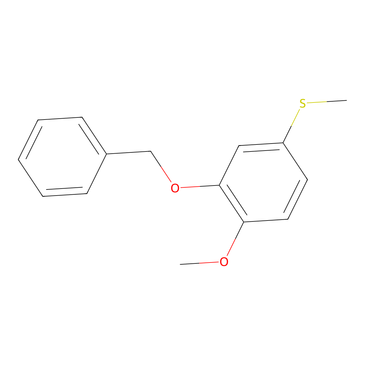 (3-(Benzyloxy)-4-methoxyphenyl)(methyl)sulfane molecular structure, CAS 1093972-91-8