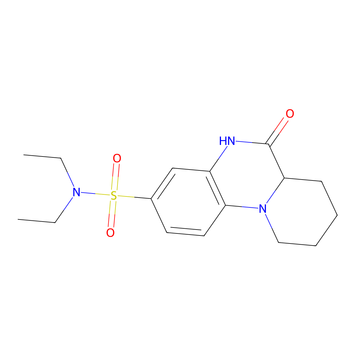 N,N-Diethyl-6-oxo-6,6a,7,8,9,10-hexahydro-5H-pyrido[1,2-a]quinoxaline-3-sulfonamide molecular structure, CAS 1093973-85-3
