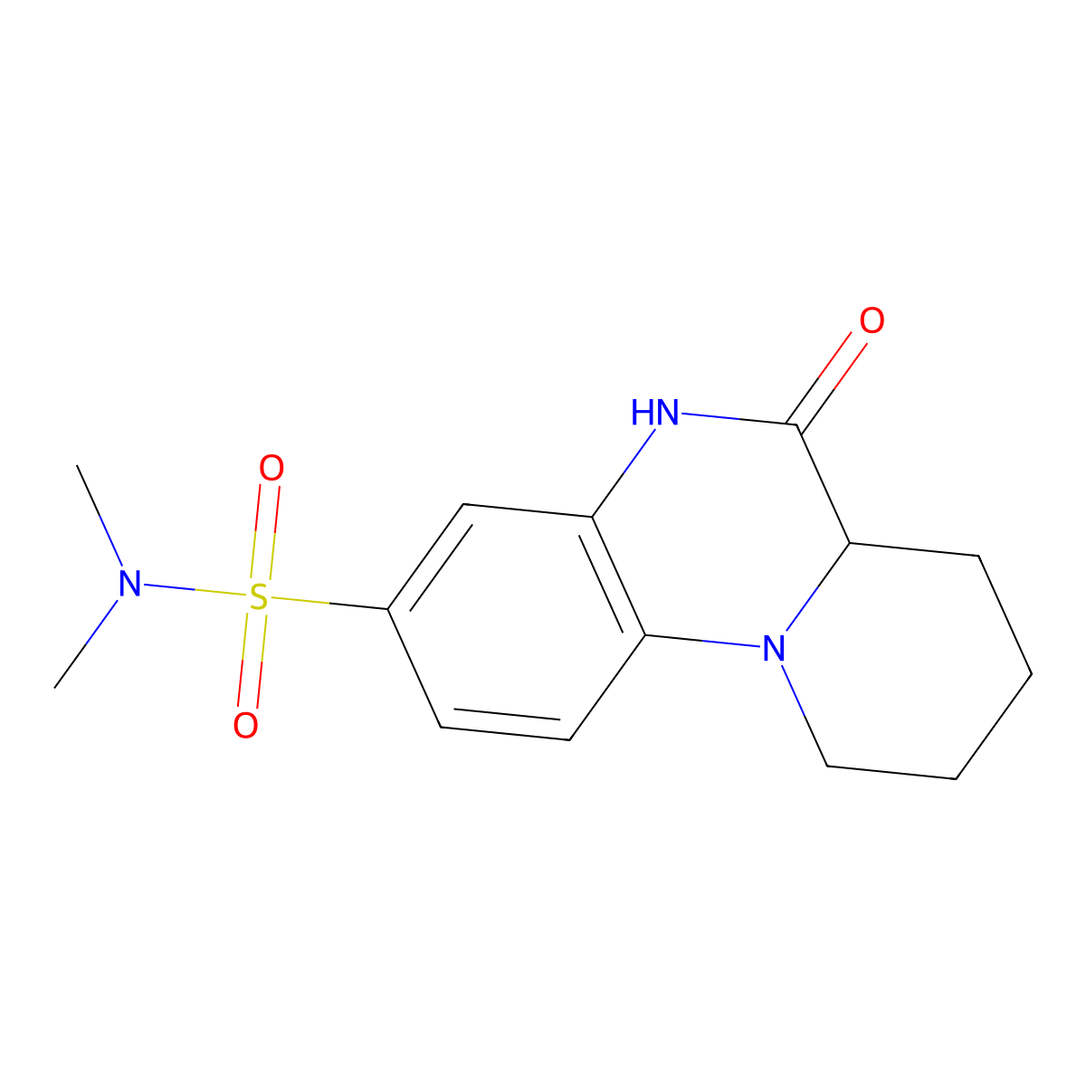 N,N-Dimethyl-6-oxo-6,6a,7,8,9,10-hexahydro-5H-pyrido[1,2-a]quinoxaline-3-sulfonamide molecular structure, CAS 1093974-07-2