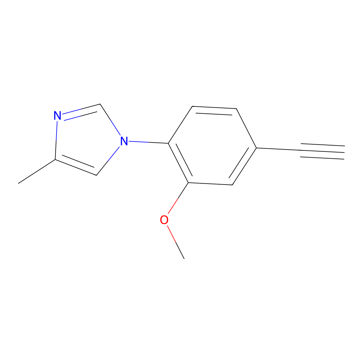 1-(4-Ethynyl-2-methoxyphenyl)-4-methyl-1h-imidazole molecular structure, CAS 1093980-57-4