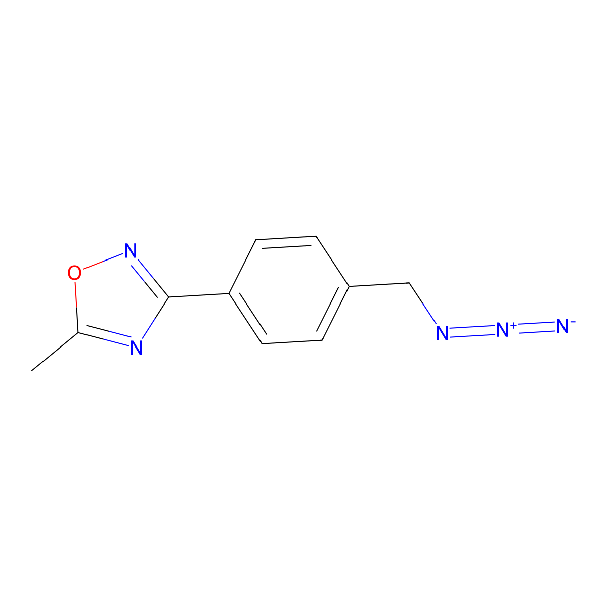 3-[4-(Azidomethyl)phenyl]-5-methyl-1,2,4-oxadiazole molecular structure, CAS 1093980-78-9