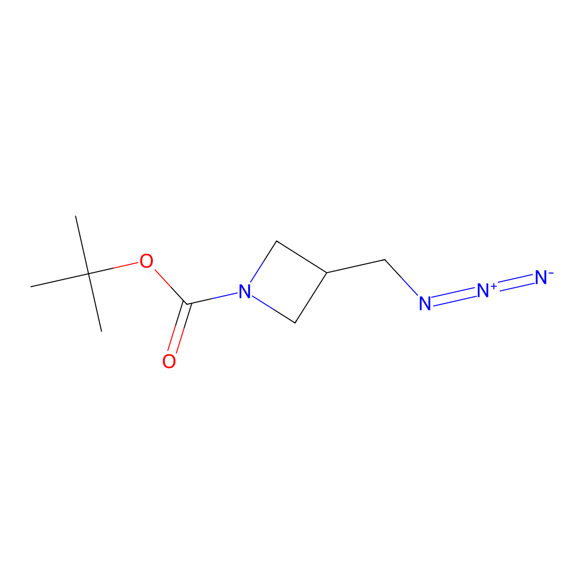 1-Boc-3-(azidomethyl)-azetidine molecular structure, CAS 1093981-23-7