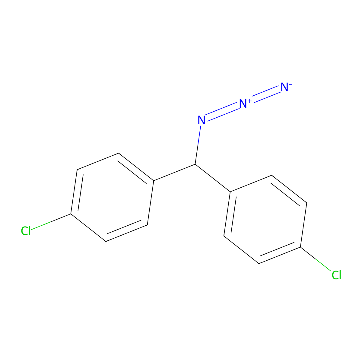 1-[Azido(4-chlorophenyl)methyl]-4-chlorobenzene molecular structure, CAS 1093981-44-2