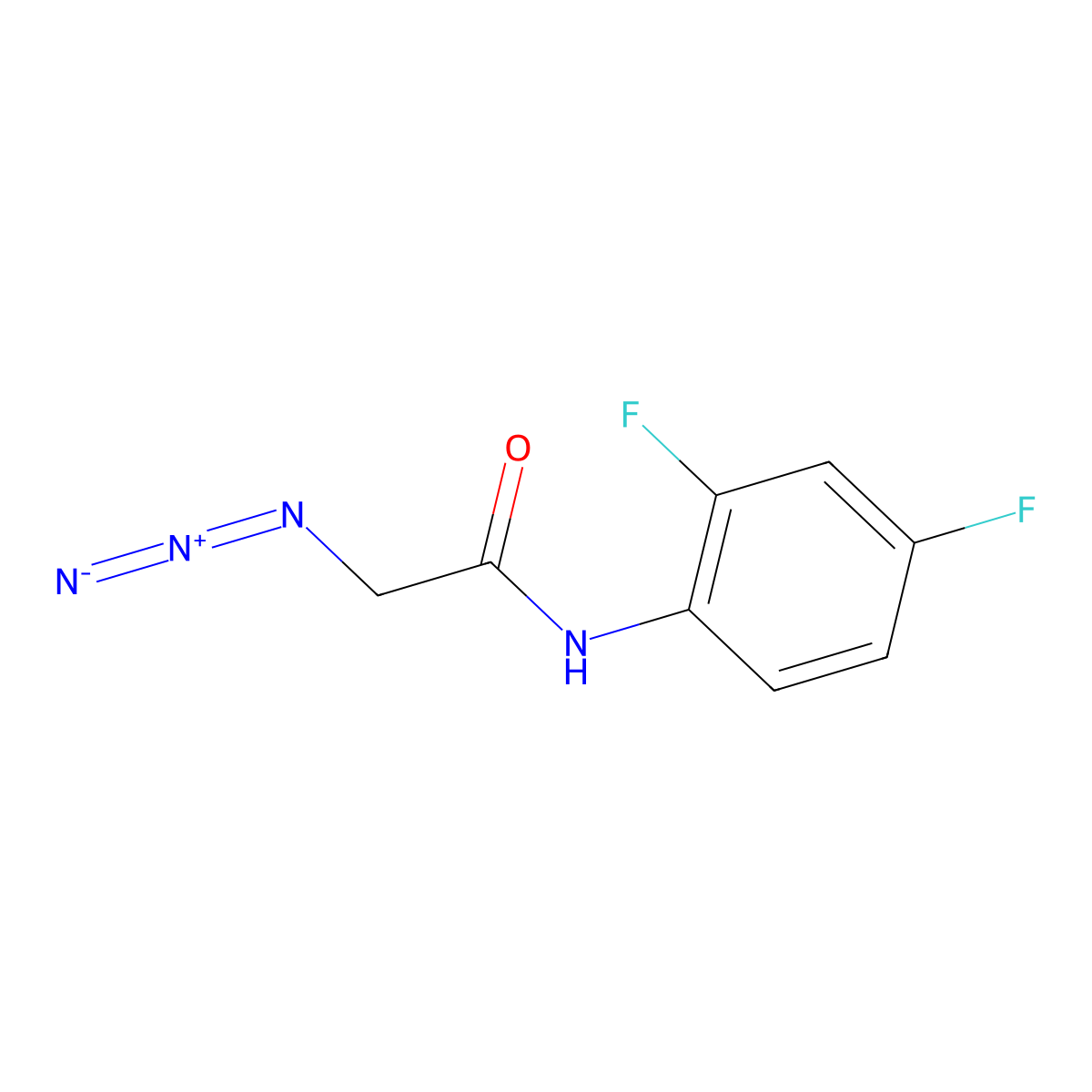 2-azido-N-(2,4-difluorophenyl)acetamide molecular structure, CAS 1093981-68-0