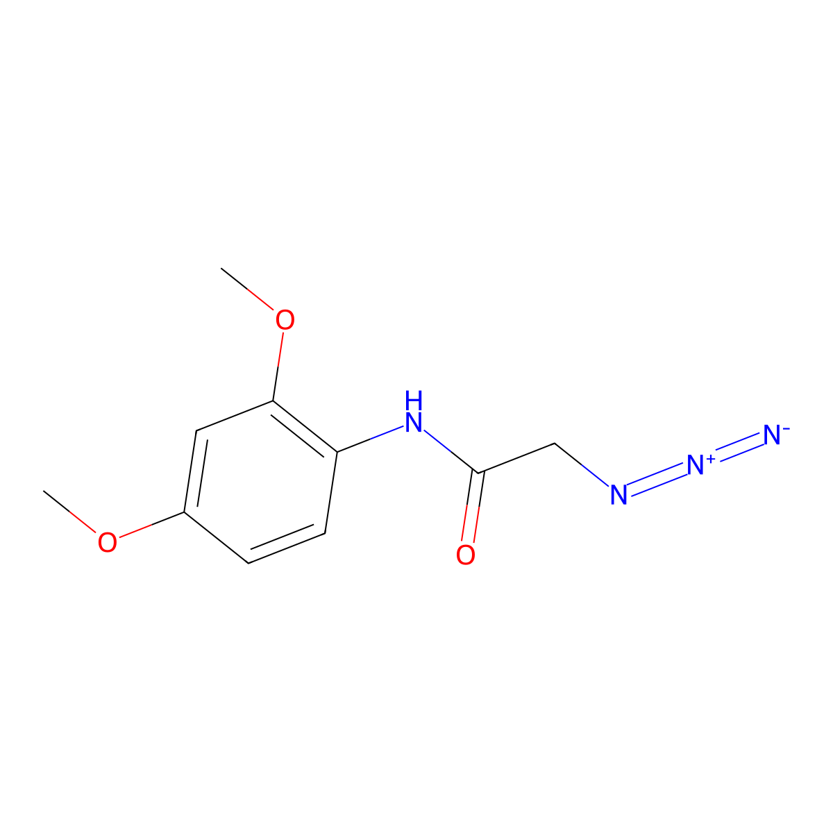 2-azido-N-(2,4-dimethoxyphenyl)acetamide molecular structure, CAS 1093981-76-0